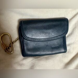 PRICE FIRM Vintage Coach Multifunction Black Leather Purse Snap Wallet Case 7219